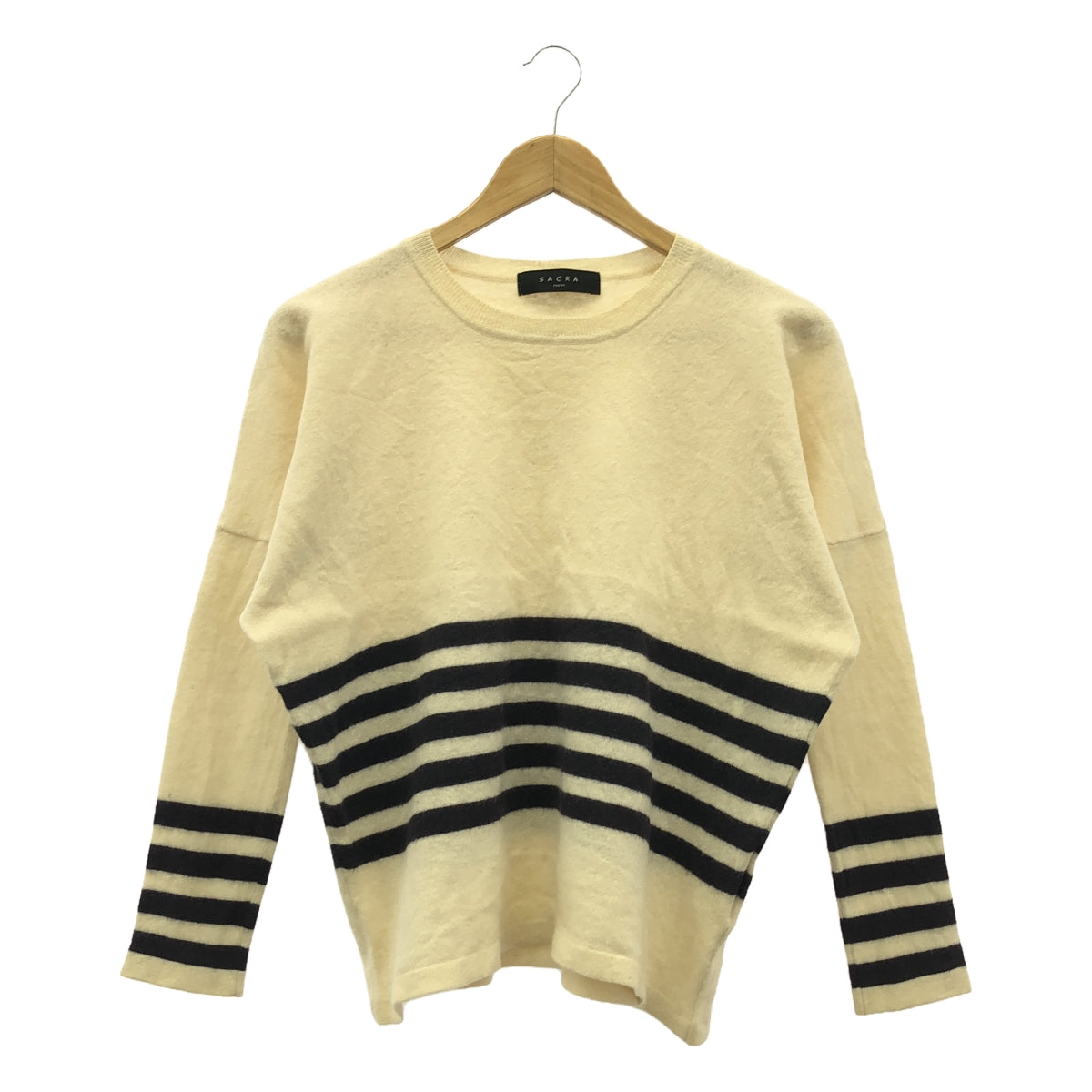 SACRA | Wool striped knit | 38 | Ivory | Women's