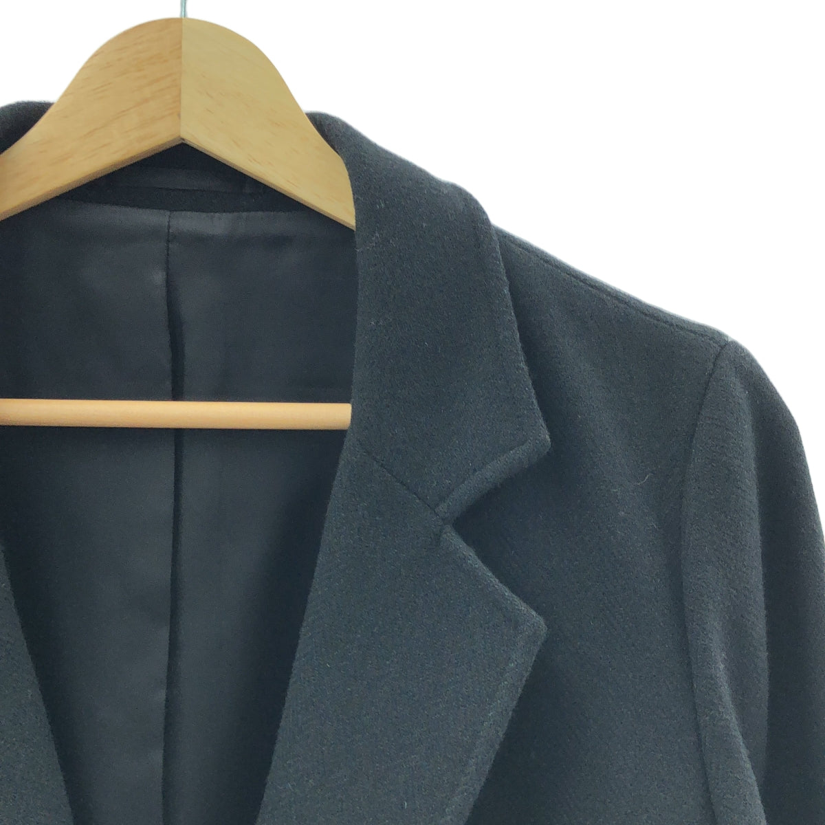 MARGARET HOWELL / マーガレットハウエル | ウール ナイロン ヘリンボーン テーラード ジャケット | Ⅲ | ブラック | レディース