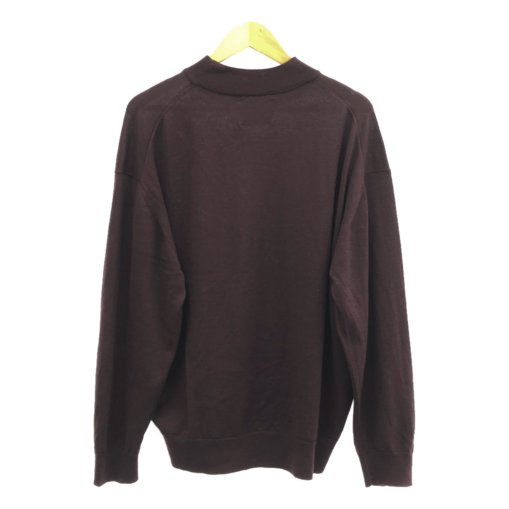 Maison Special / メゾンスペシャル | Super120s High Gauge Prime-Over Mock Neck Knit Pullover / ニット | 01 | ボルドー | メンズ