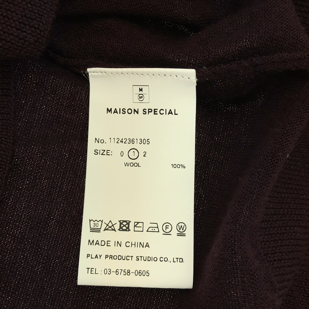 Maison Special / メゾンスペシャル | Super120s High Gauge Prime-Over Mock Neck Knit Pullover / ニット | 01 | ボルドー | メンズ