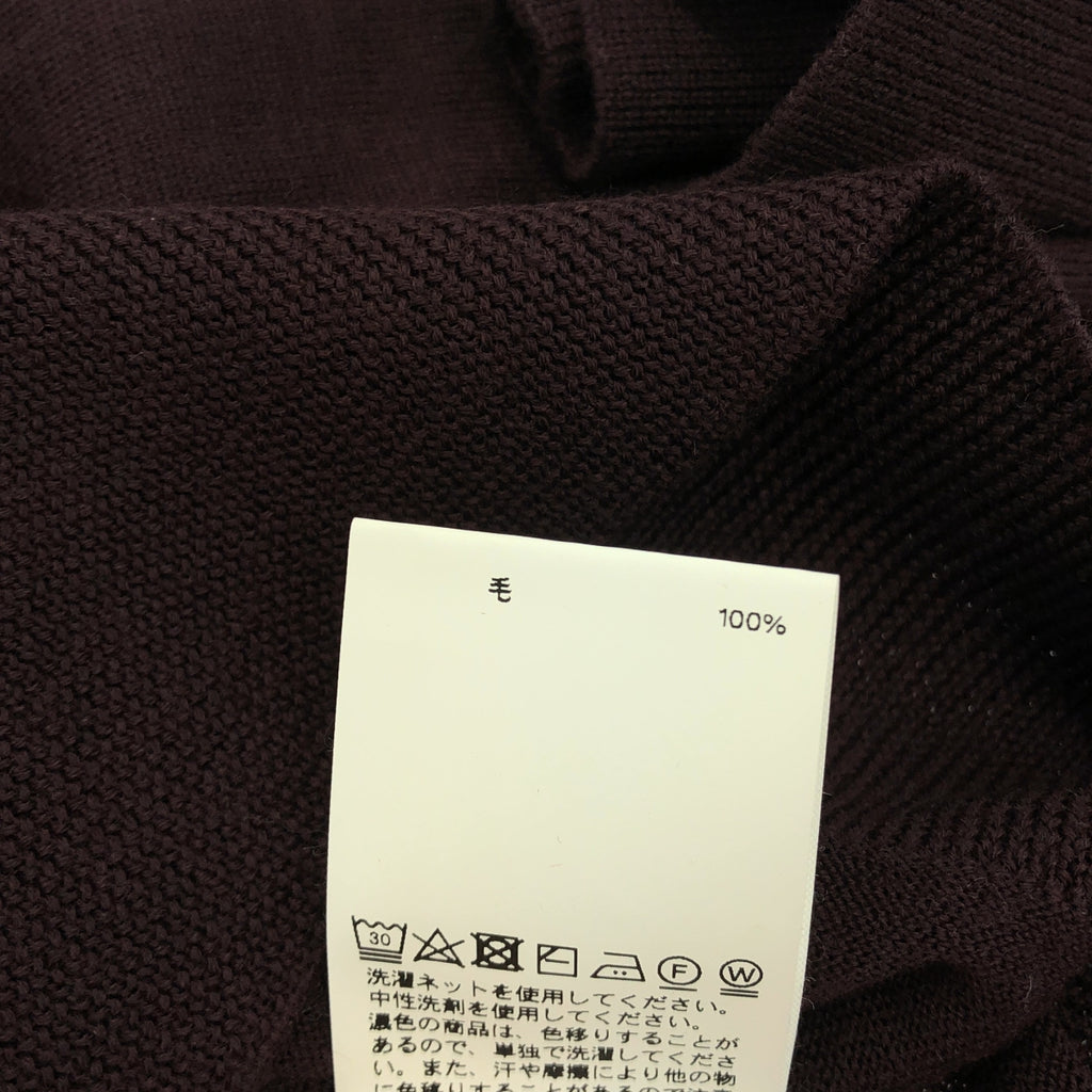Maison Special / メゾンスペシャル | Super120s High Gauge Prime-Over Mock Neck Knit Pullover / ニット | 01 | ボルドー | メンズ