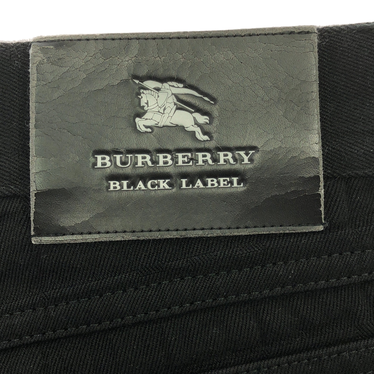 BURBERRY BLACK LABEL / バーバリーブラックレーベル | コットン シャドーチェック ストレート デニムパンツ | 76 | メンズ