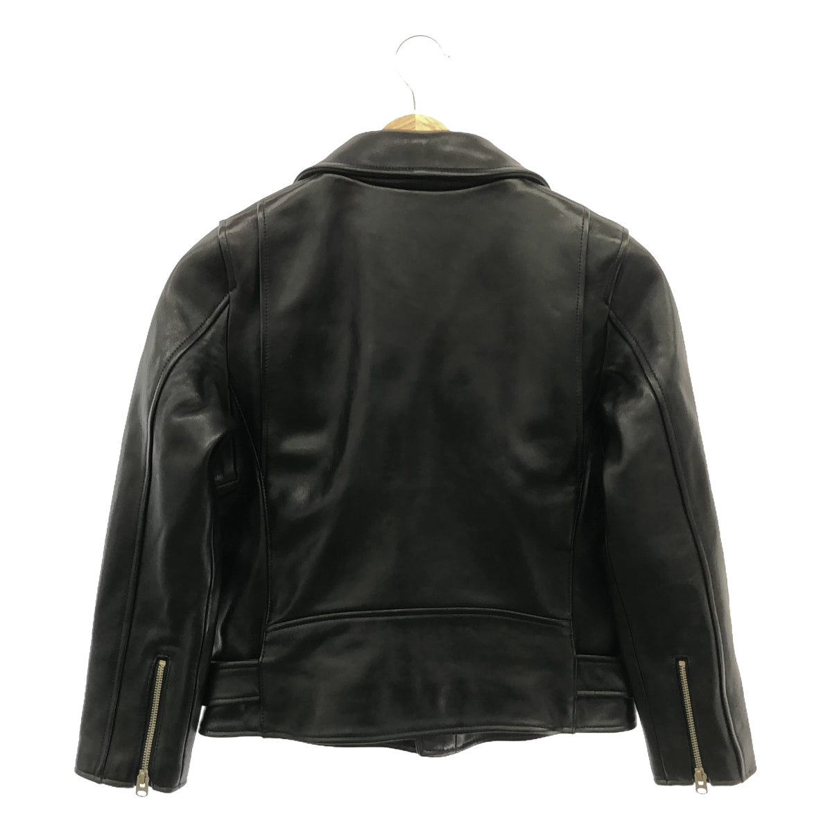 【美品】  beautiful people / ビューティフルピープル | vintage leather riders jacket ヴィンテージ加工 ラムレザー ダブルライダースジャケット | 150 | ブラック | レディース