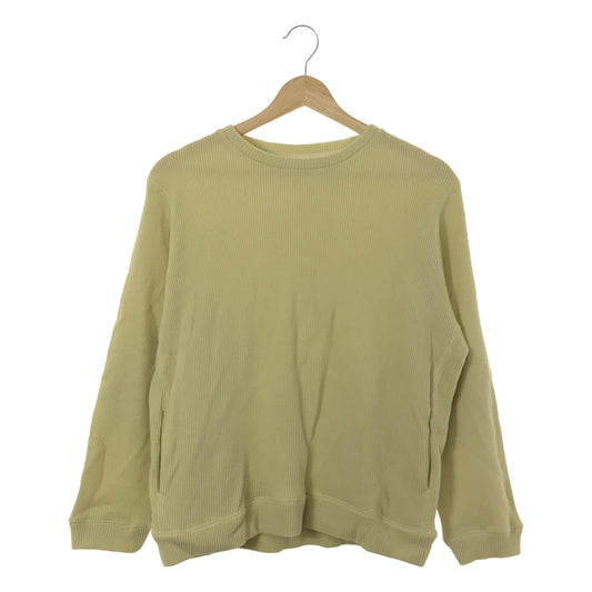 GALERIE VIE | Wool cotton waffle round neck pullover | F | Yellow | Women's