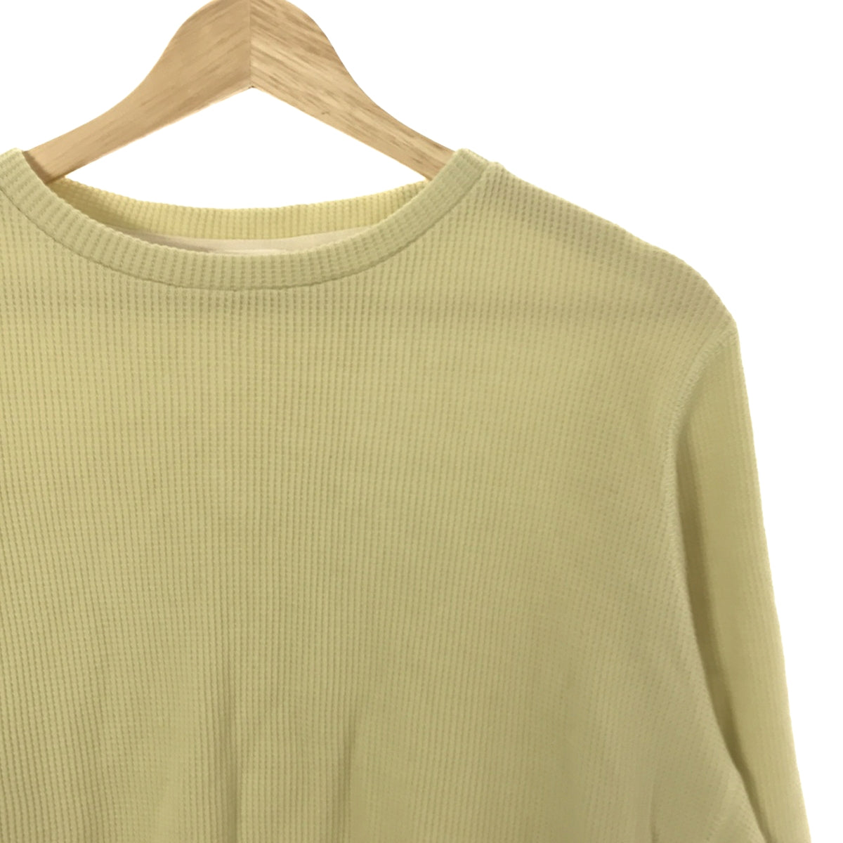 GALERIE VIE | Wool cotton waffle round neck pullover | F | Yellow | Women's