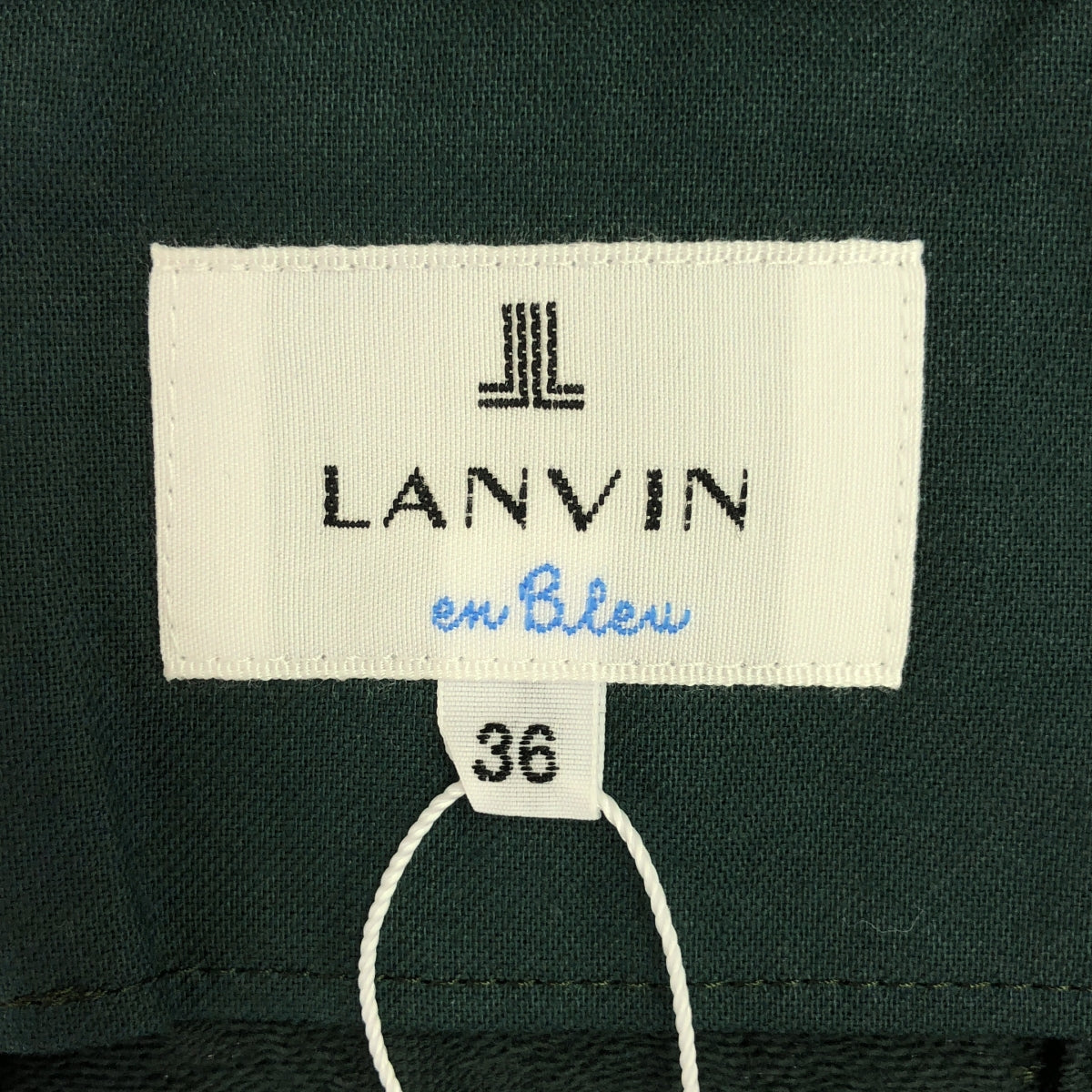 【신품】 LANVIN / 람방 | 코튼 플라워 자카드 원피스 | 36 | 그린 | 여성