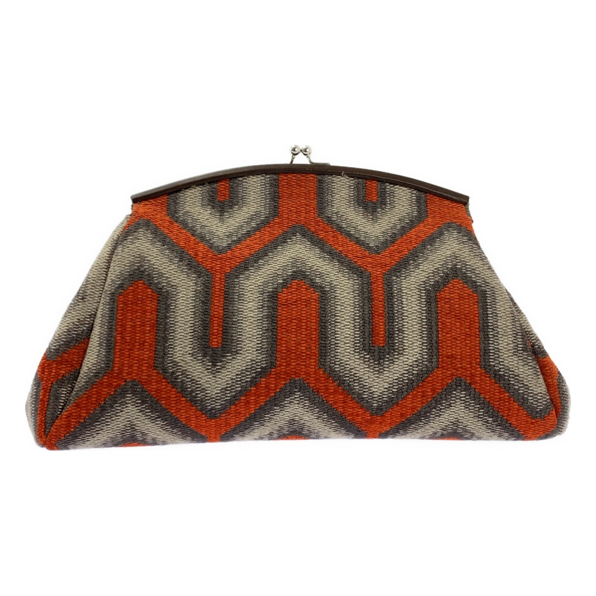【美品】  A VACATION / アヴァケーション | 2020AW | PILLOW / クラッチバッグ | オレンジ/グレー | レディース
