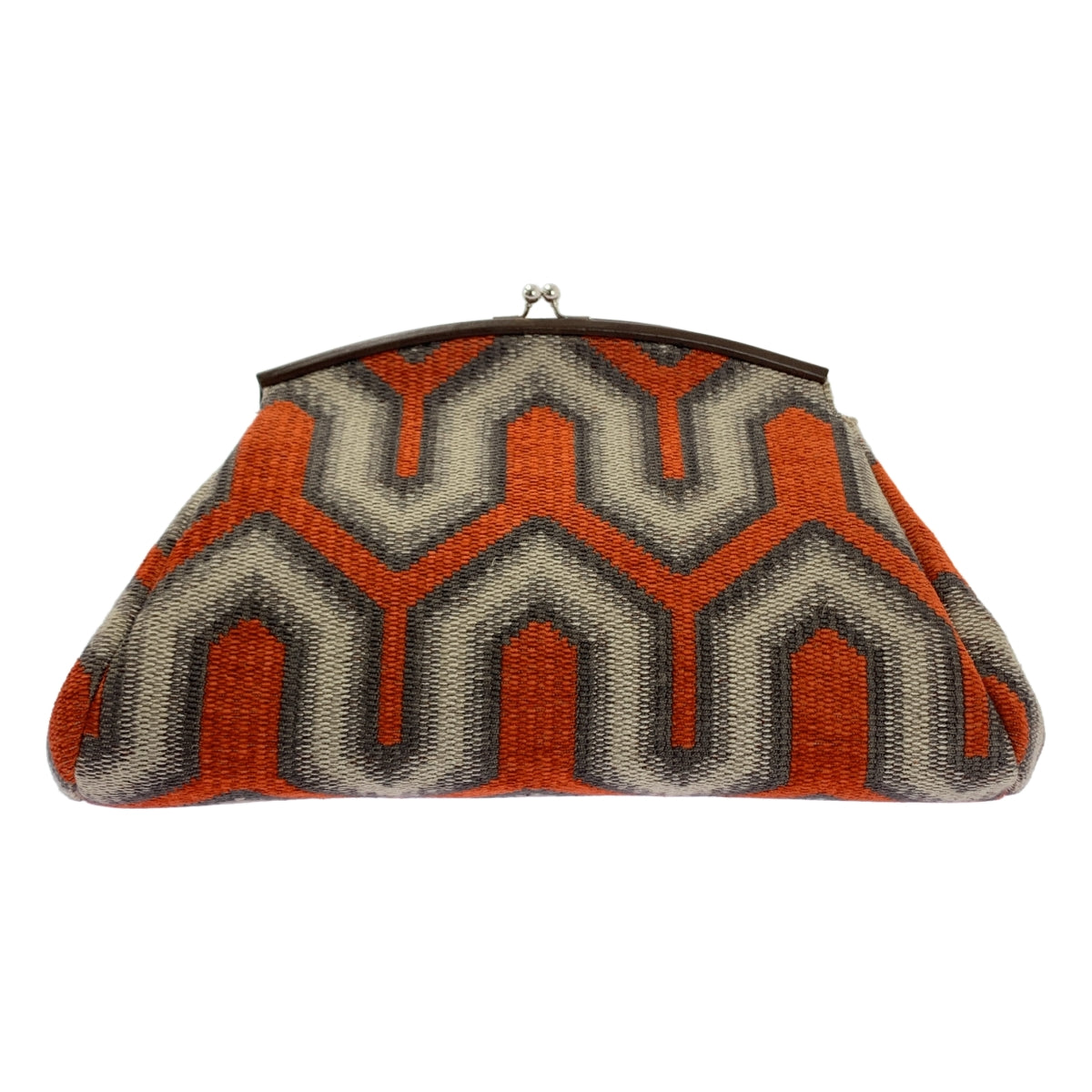 【美品】  A VACATION / アヴァケーション | 2020AW | PILLOW / クラッチバッグ | オレンジ/グレー | レディース