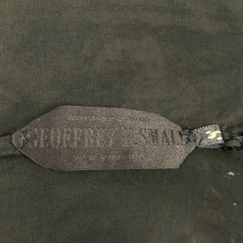 【美品】  GEOFFREY B.SMALL / ジェフリーBスモール | Limited Edition / hand dyed como silk and viscose velvet burn out 絵画柄 ベルベット ロングシャツ | S | ブラック | メンズ