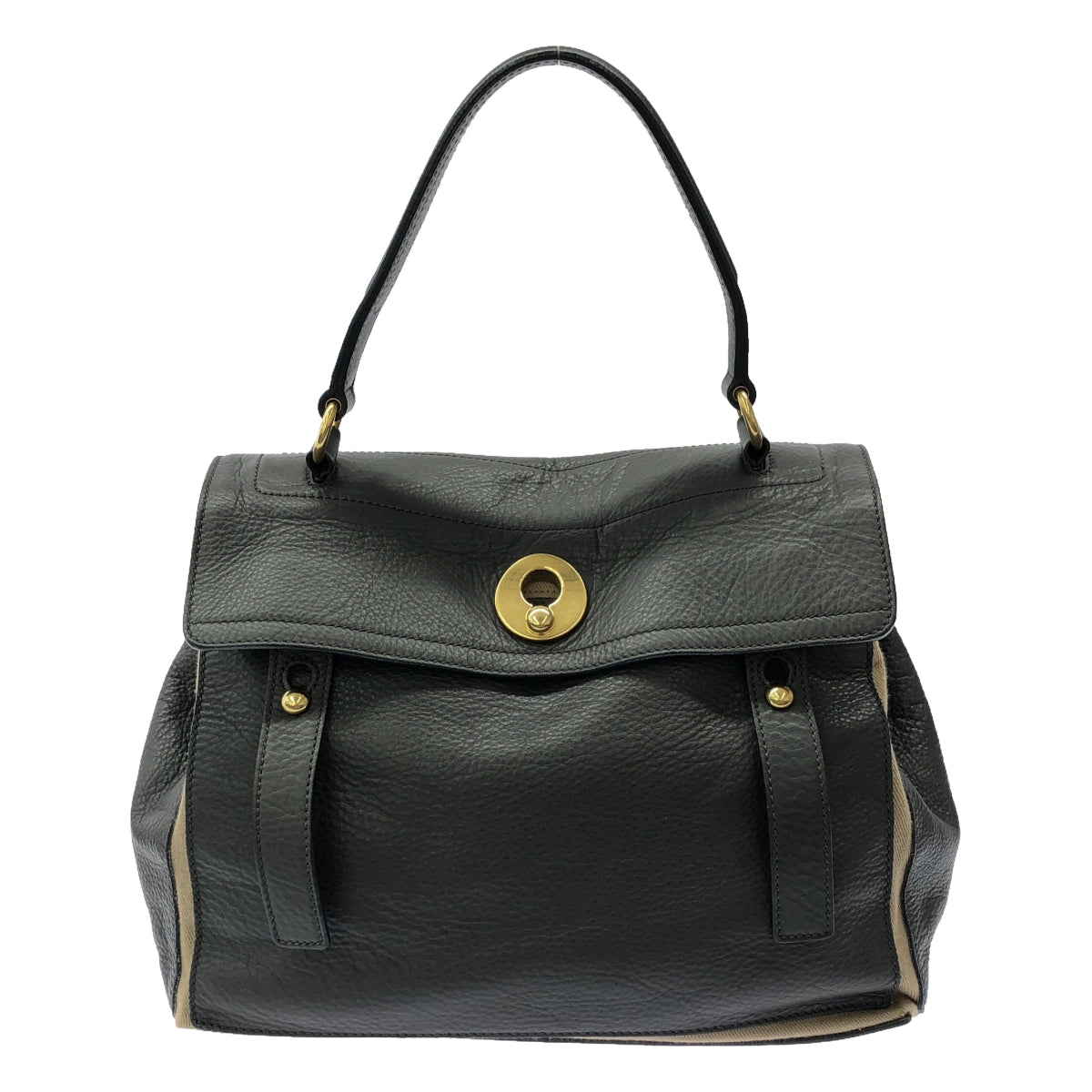 YVES SAINT LAURENT / Yves Saint Laurent | 229680 Muse Two Leather Canvas Combination Handbag |