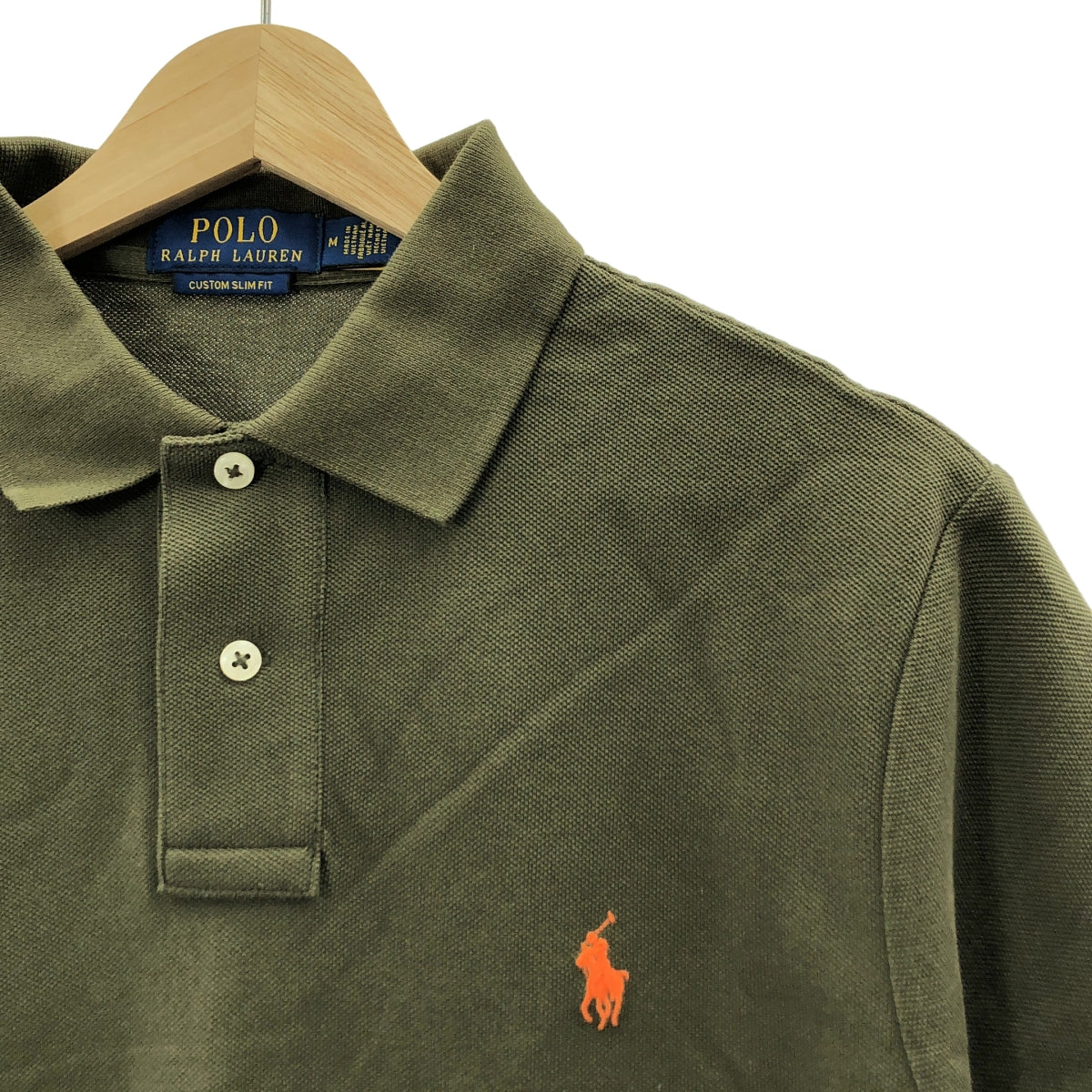 [狀況極佳] POLO RALPH LAUREN | 棉質標誌刺繡 Polo 衫 | M 碼 | 卡其色 | 男款