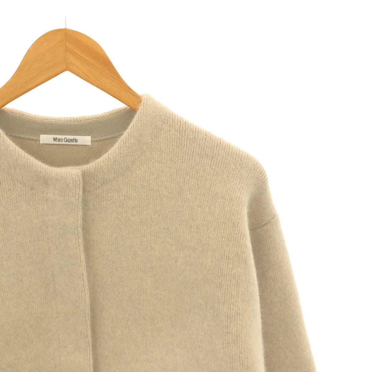 [狀況良好] Whim Gazette | 2023秋冬 |針織外套 | F |淺米 |女性的