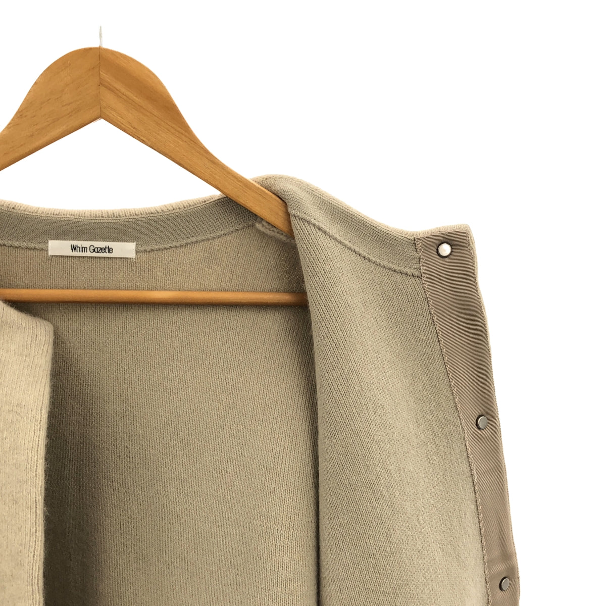 [狀況良好] Whim Gazette | 2023秋冬 |針織外套 | F |淺米 |女性的