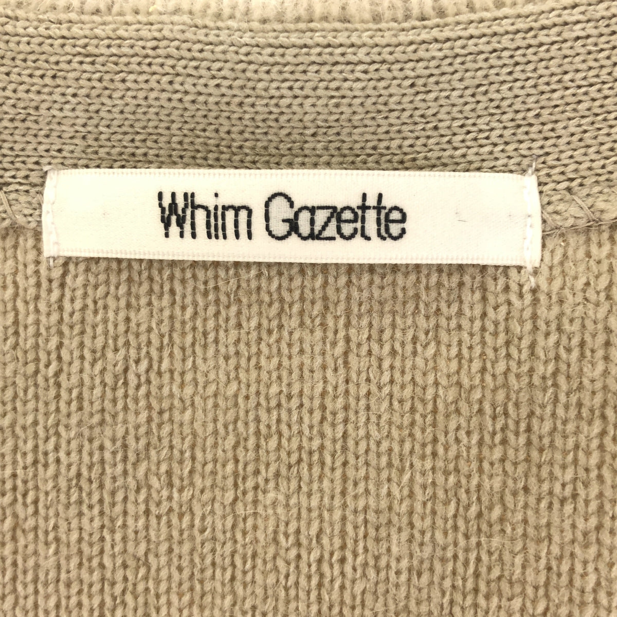 【美品】  Whim Gazette / ウィムガゼット | 2023AW | セッケツニット ジャケット | F | ライトベージュ | レディース
