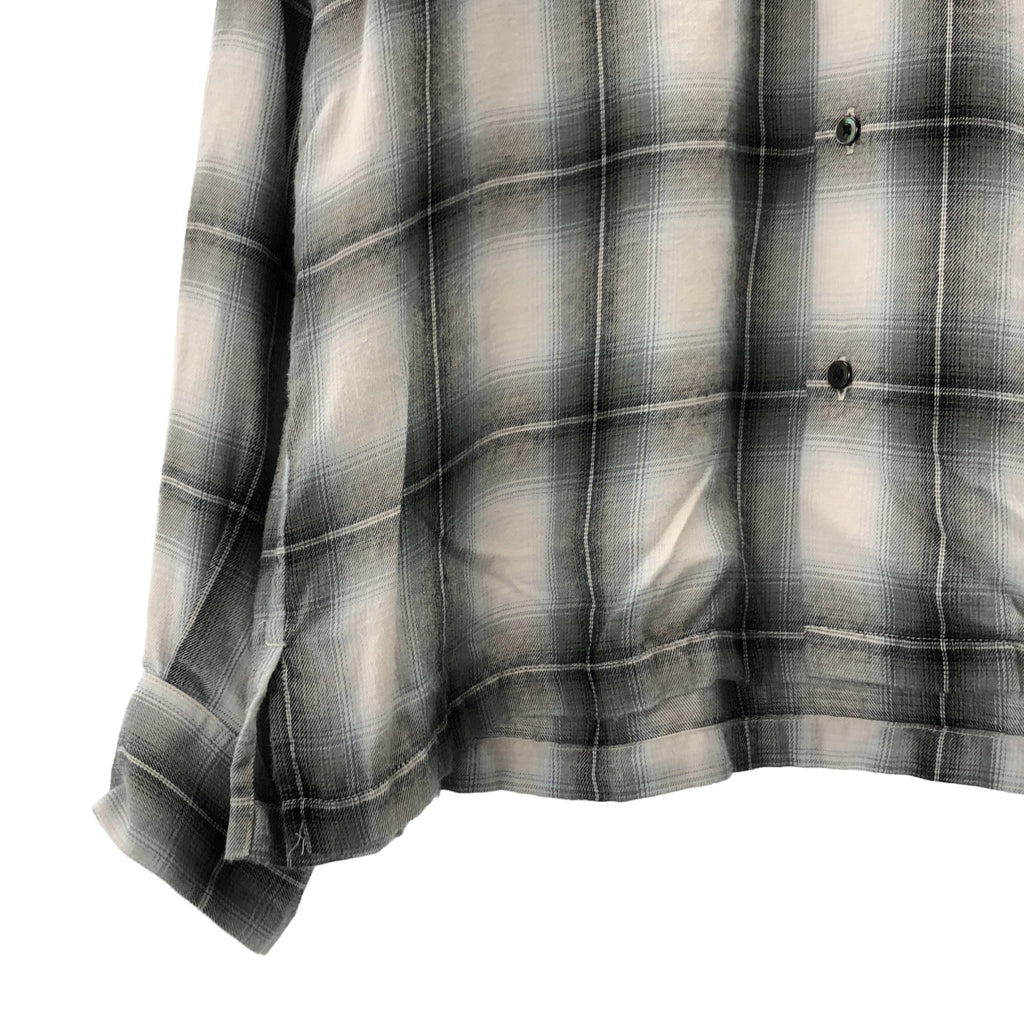 MINEDENIM / 마인데님 | R.Ombre Open Collar SH / 옴브레 체크 셔츠 | 2 | 남성