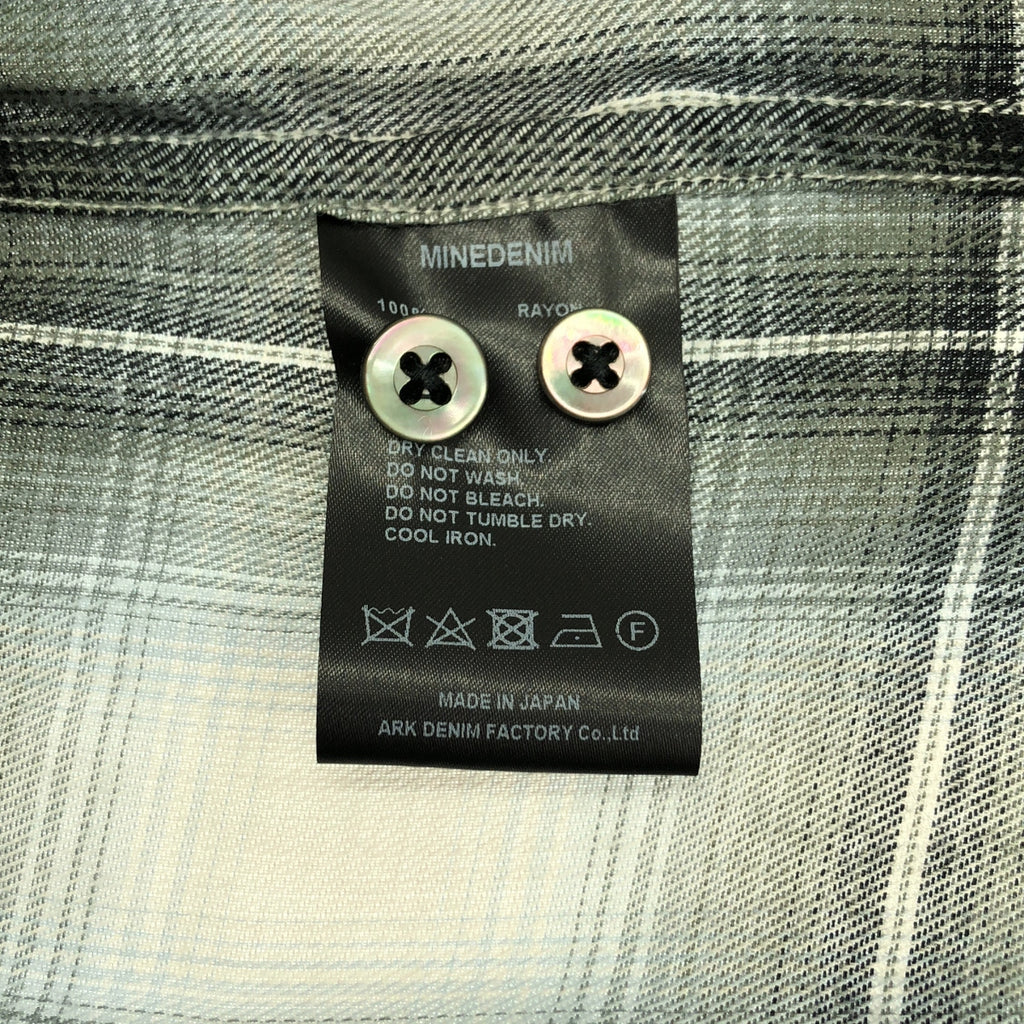 MINEDENIM / 마인데님 | R.Ombre Open Collar SH / 옴브레 체크 셔츠 | 2 | 남성