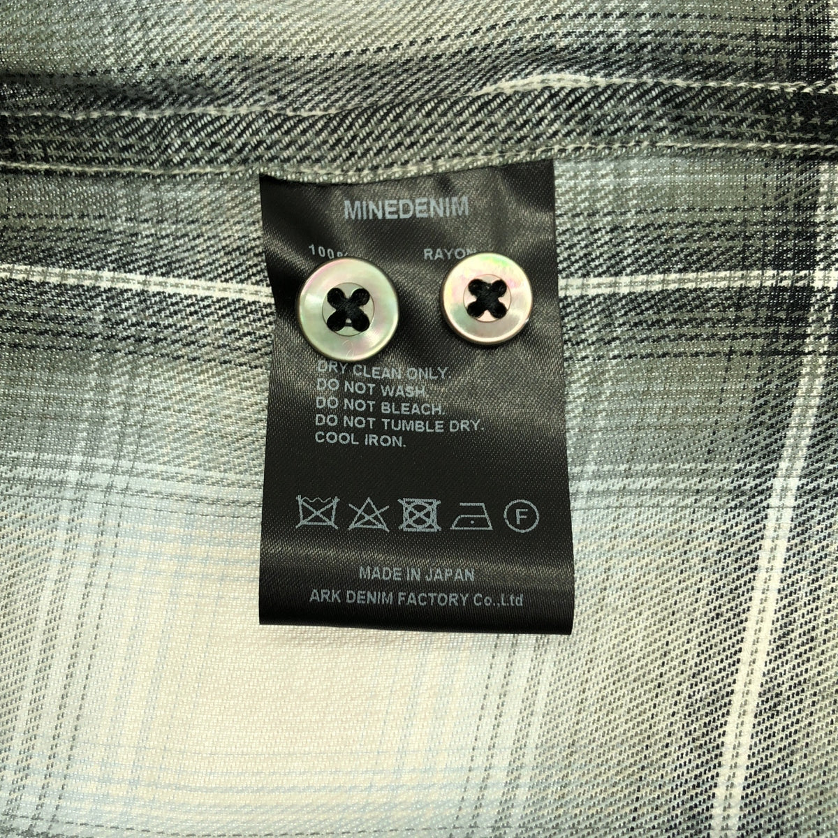 MINEDENIM / 마인데님 | R.Ombre Open Collar SH / 옴브레 체크 셔츠 | 2 | 남성