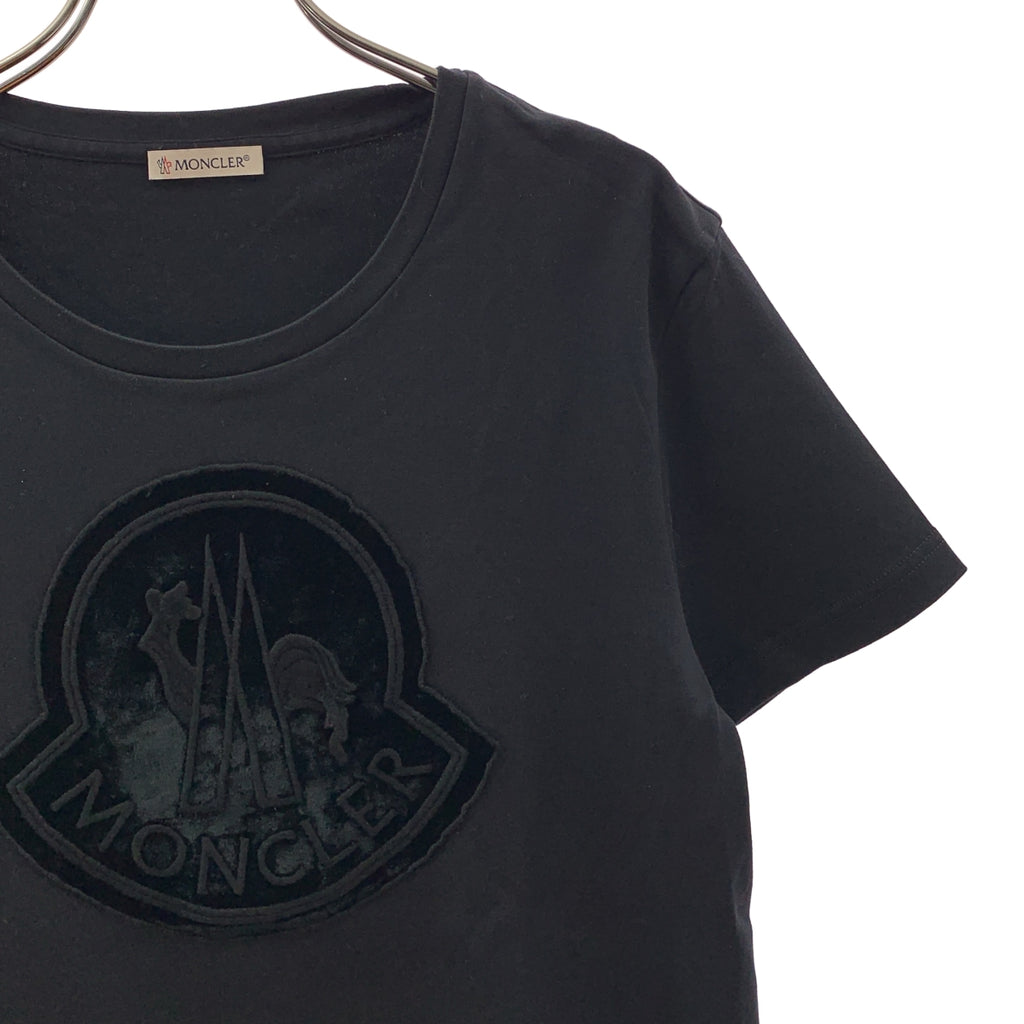 MONCLER | GIROCOLLO 天鵝絨 Logo T 卹 | S 碼 | 女款