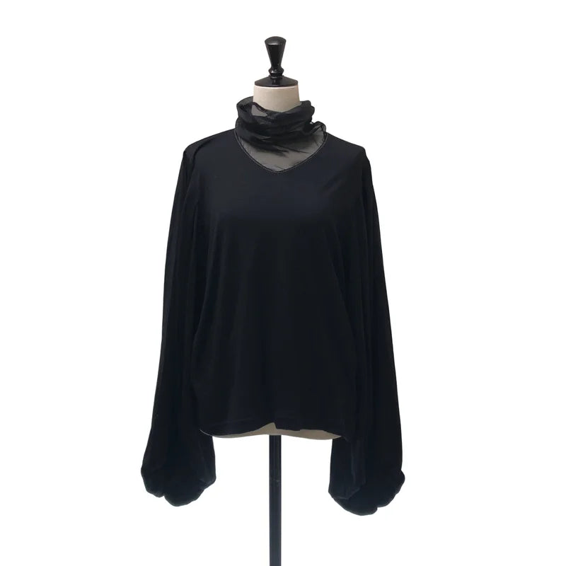 kolor / カラー | 2022AW | レースハイネック ボリュームスリーブ ニット カットソー | 2 | レディース