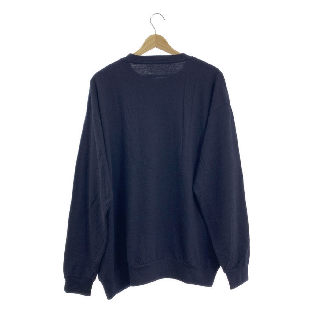 COMOLI | 2021 秋冬 | 羊毛平紋長袖圓領針織衫 / U03-05006 | 尺寸 3 | 男款