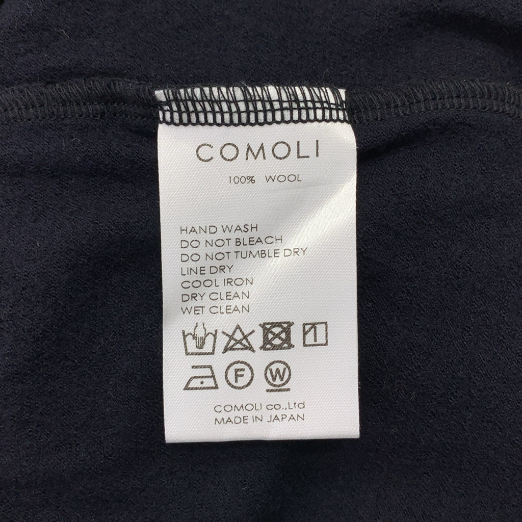 COMOLI | 2021 秋冬 | 羊毛平紋長袖圓領針織衫 / U03-05006 | 尺寸 3 | 男款