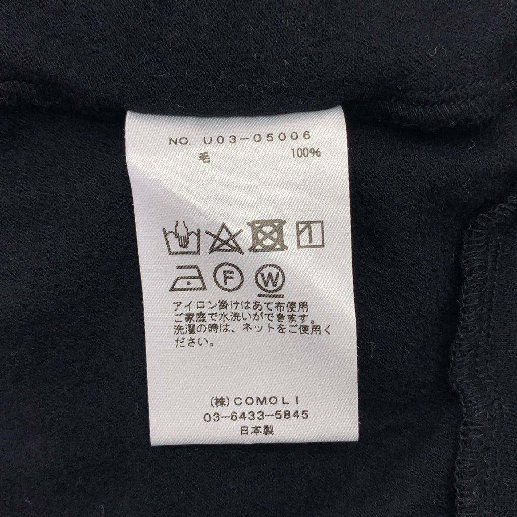 COMOLI | 2021 秋冬 | 羊毛平紋長袖圓領針織衫 / U03-05006 | 尺寸 3 | 男款