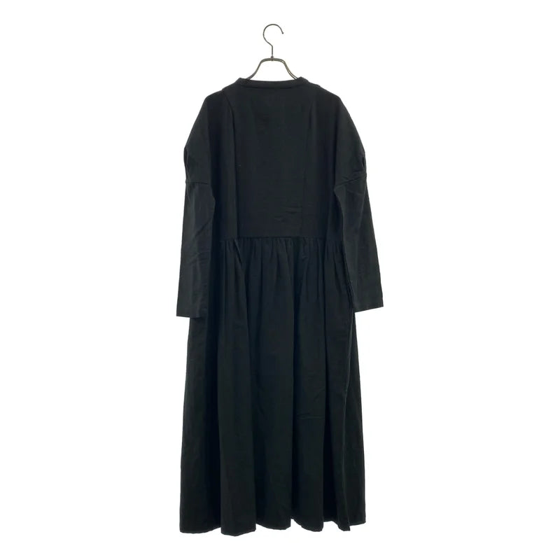 MAGALI / マガリ | コットン マオカラー チャイナボタン ハーフスリーブ ロングワンピース |