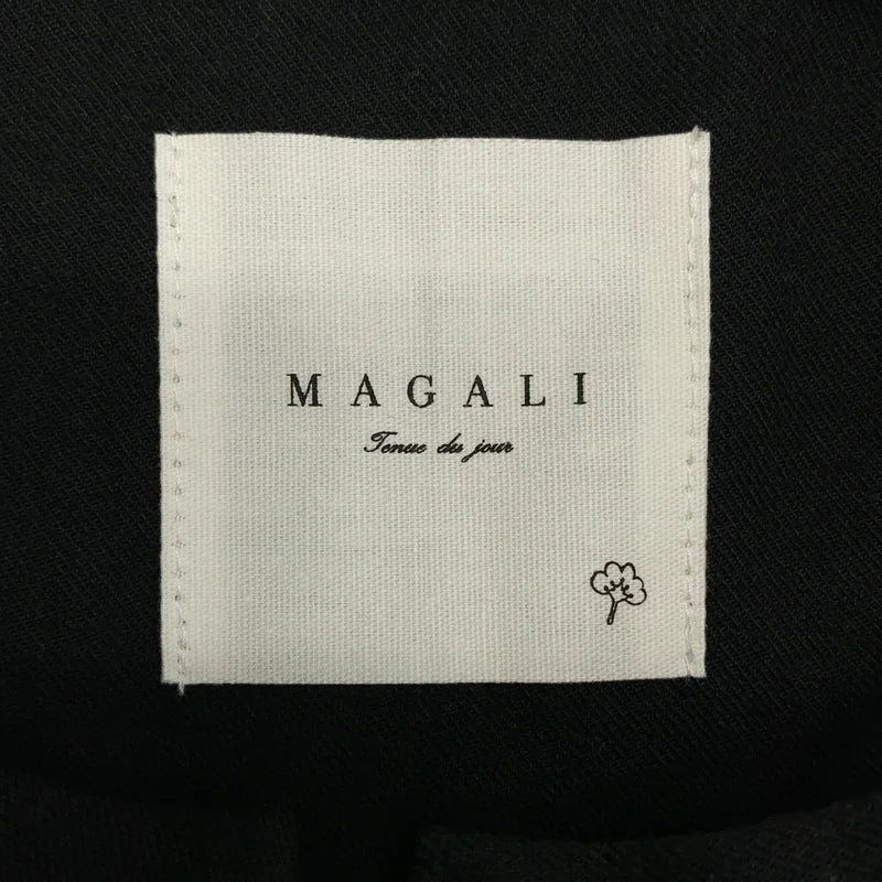 MAGALI / マガリ | コットン マオカラー チャイナボタン ハーフスリーブ ロングワンピース |