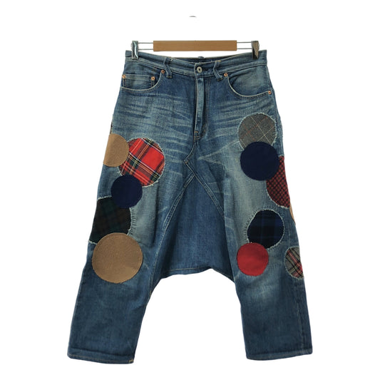 JUNYA WATANABE COMME des GARCONS / ジュンヤワタナベ | 2015AW | denim /  ジップフライ パッチワーク サルエル デニムパンツ | S | インディゴ | レディース