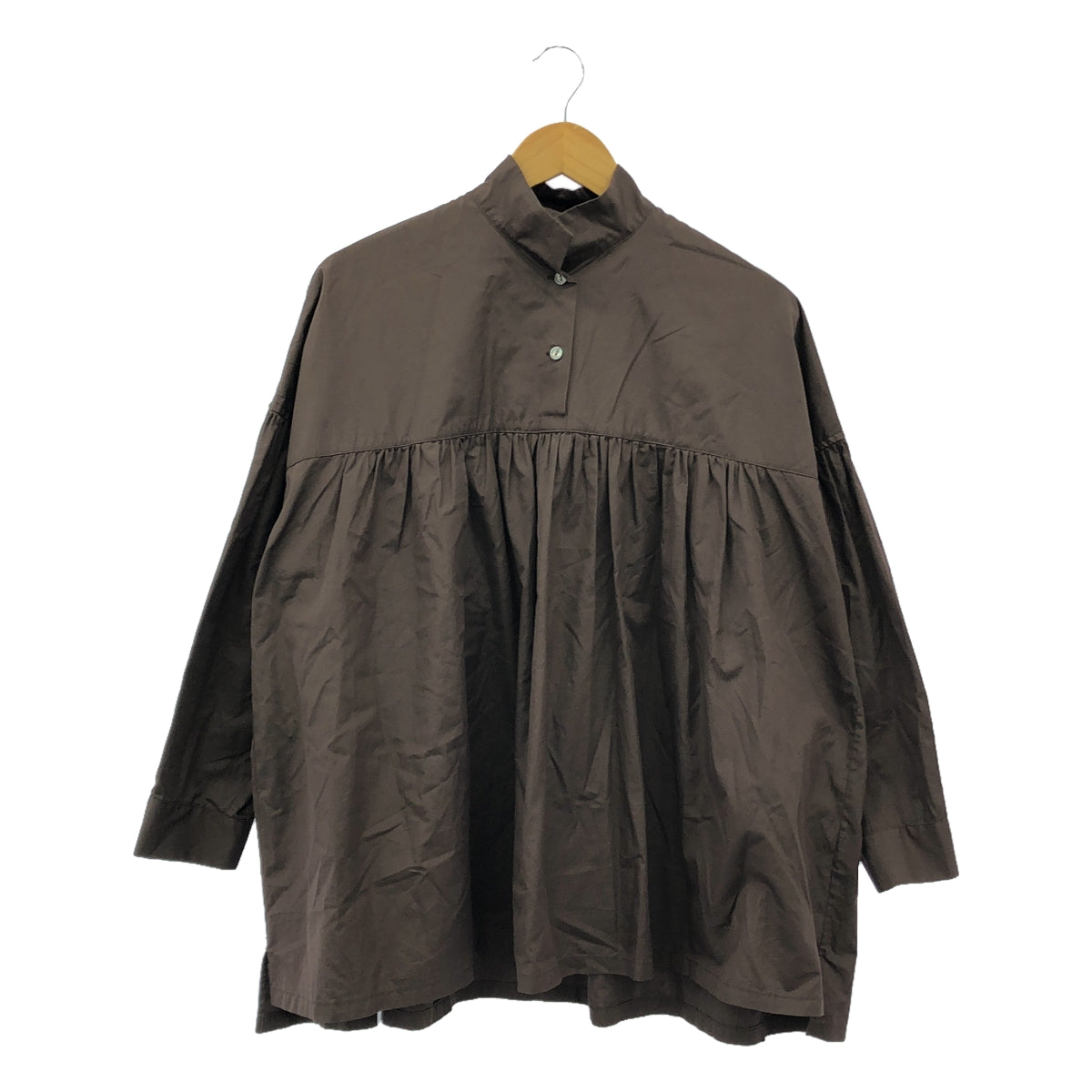 ARTS&amp;SCIENCE / Arts and Science | Slip on yoke gather shirts Gathered shirts Blouses | 1 | Brown | Women's