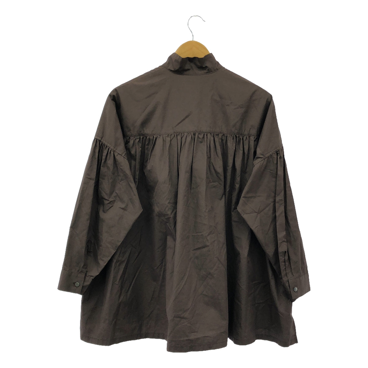 ARTS&SCIENCE / アーツアンドサイエンス | Slip on yoke gather shirts ギャザー シャツ ブラウス | 1 | ブラウン | レディース