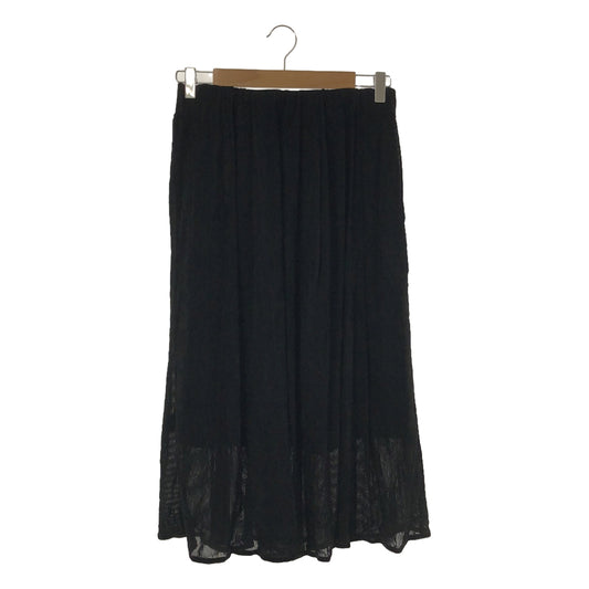 [Good Condition] mizuiroind / Mizuiroind | Flocked Sheer Easy Skirt | F | Black | Women's