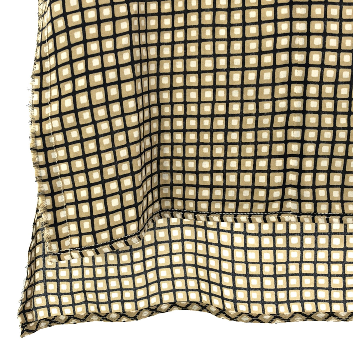 MARNI | 2020SS | Silk Check Skipper Short Sleeve Pullover Shirt | 36 | Beige | Women's