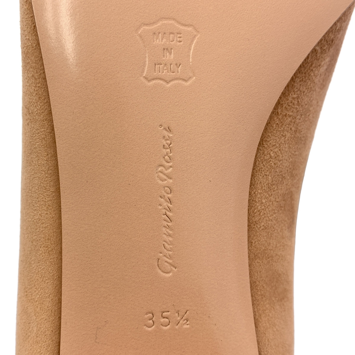 Gianvito Rossi / ジャンヴィトロッシ | スエード レザー スクエアトゥ チャンキーヒール パンプス | 35 1/2 | ライトブラウン | レディース