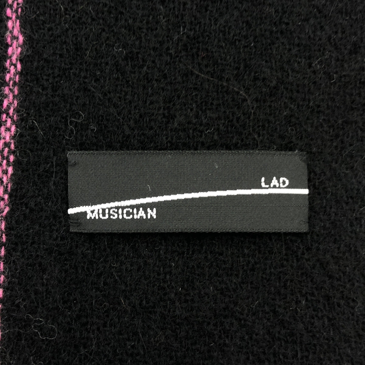 LAD MUSICIAN | 羊毛雙色大披肩/圍巾 | 黑色/橄欖色