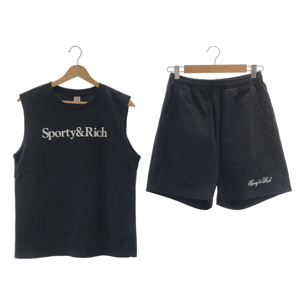 L'Appartement / アパルトモン | 2023AW | Sporty&Rich / セットアップ ロゴ ノースリーブ Tシャツ カットソー / ドローストリング ショートパンツ ショーツ | F | レディース