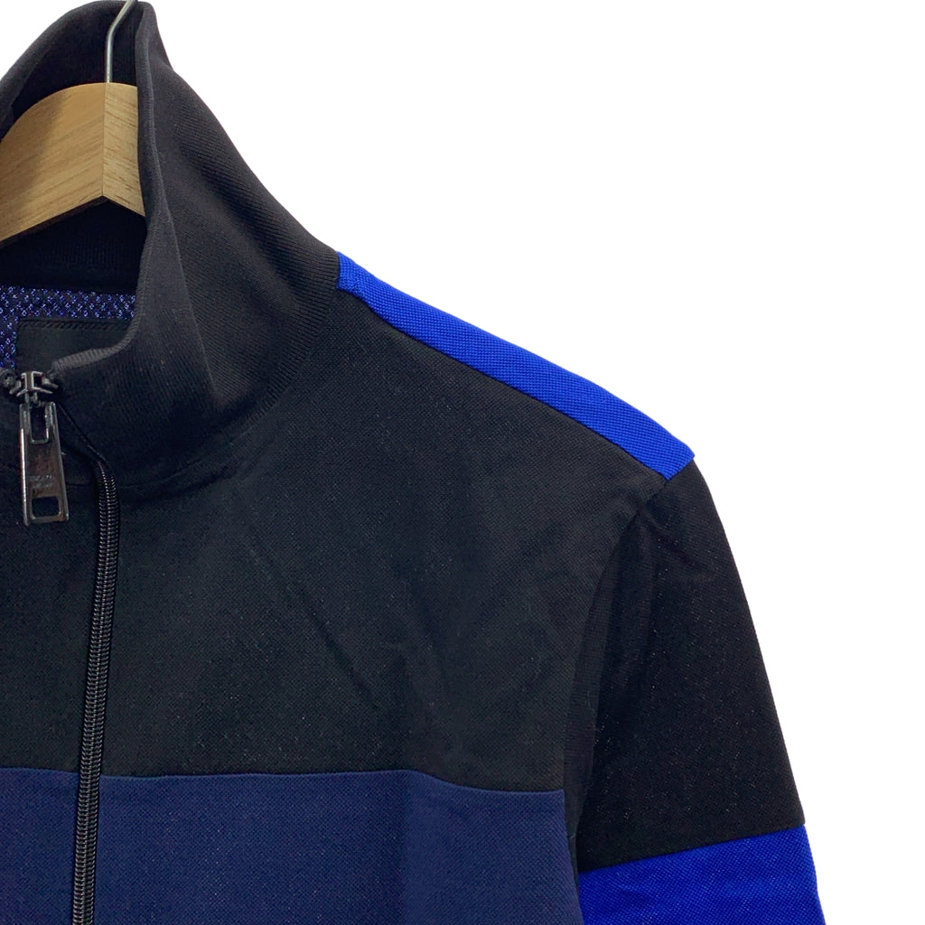 PRADA | 高領條紋運動外套 | XS | 黑/藍 | 男款