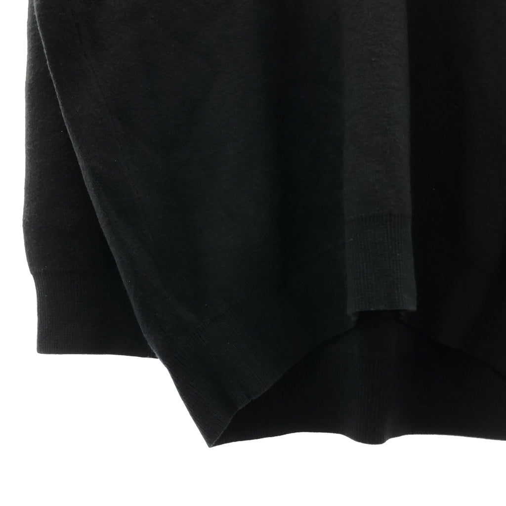 Acne Studios / 여드름 스튜디오 | 모직 혼합 로고 자수 오버 사이즈 V 넥 니트 | XS | 남성