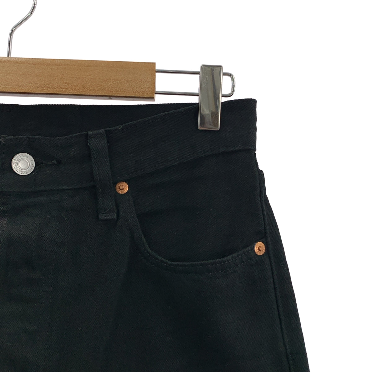 Levi's / 리바이스 | PREMIUM 501 JEANS / 가죽 패치 데님 팬츠 | 29 |