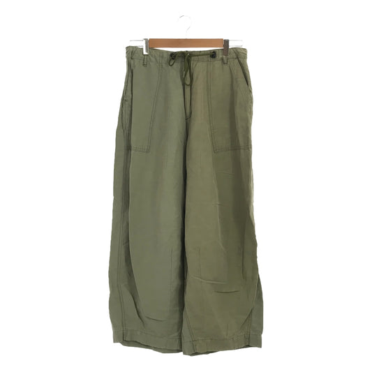 Needles | Linen Silk Bicolor Military Balloon Knee-length Wide Pants | S | Men's