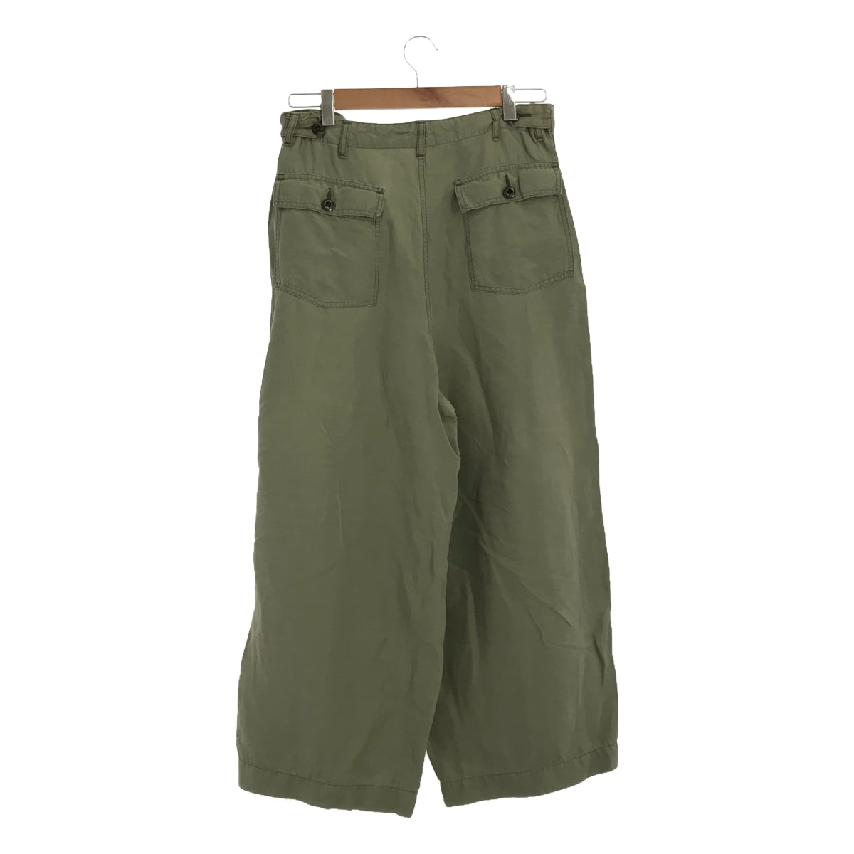 Needles | Linen Silk Bicolor Military Balloon Knee-length Wide Pants | S | Men's