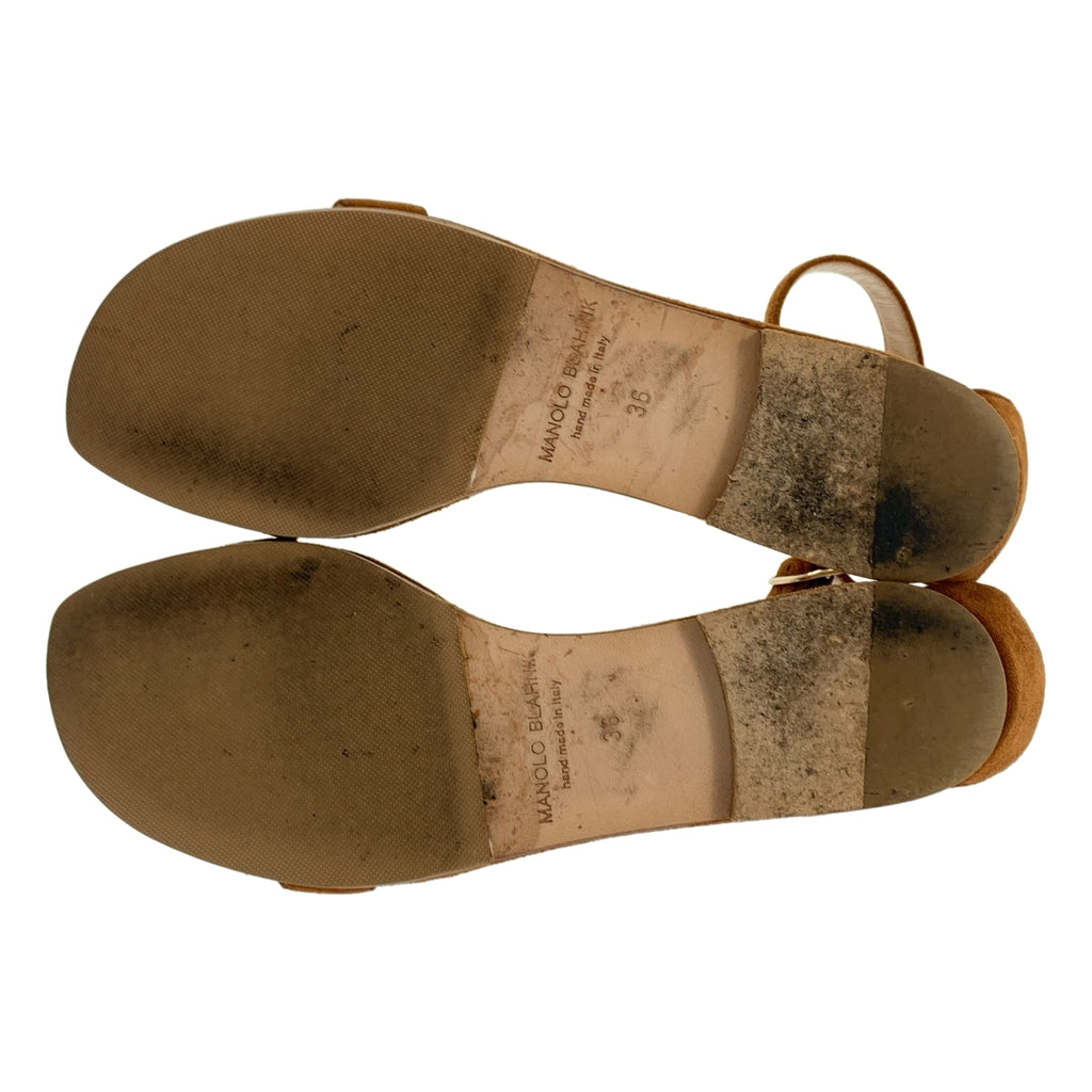 MANOLO BLAHNIK / 마노로 브라니크 | 스웨이드 스트랩 샌들 | 36 | 여성