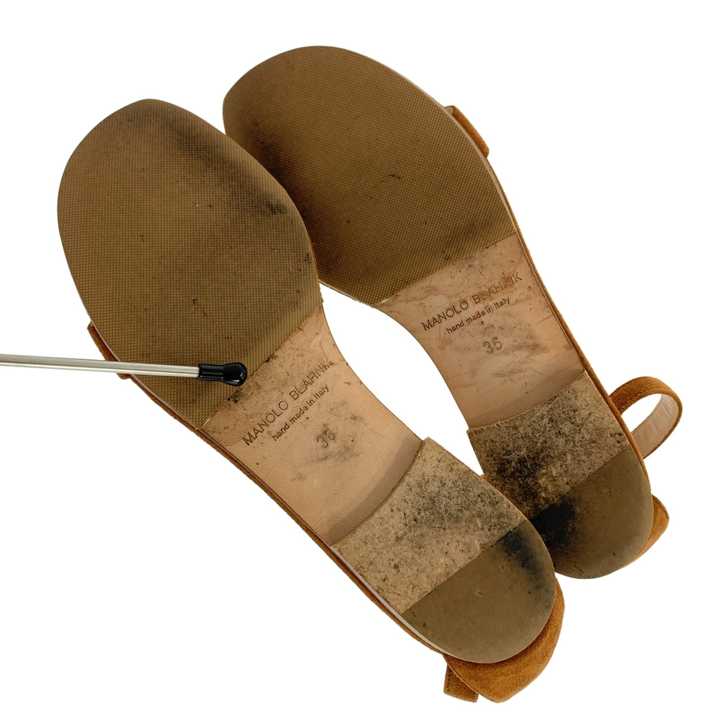 MANOLO BLAHNIK / 마노로 브라니크 | 스웨이드 스트랩 샌들 | 36 | 여성