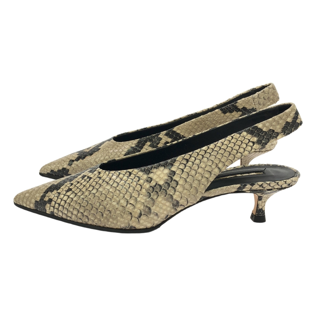 【신품】 BRENTA / 브렌타 | 2021AW | Deuxieme Classe 취급 POINTED BACK STRAP 펌프스 | 35 | 베이지 | 여성