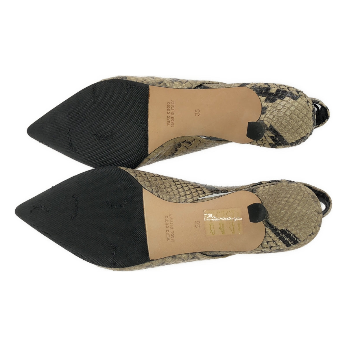 【신품】 BRENTA / 브렌타 | 2021AW | Deuxieme Classe 취급 POINTED BACK STRAP 펌프스 | 35 | 베이지 | 여성