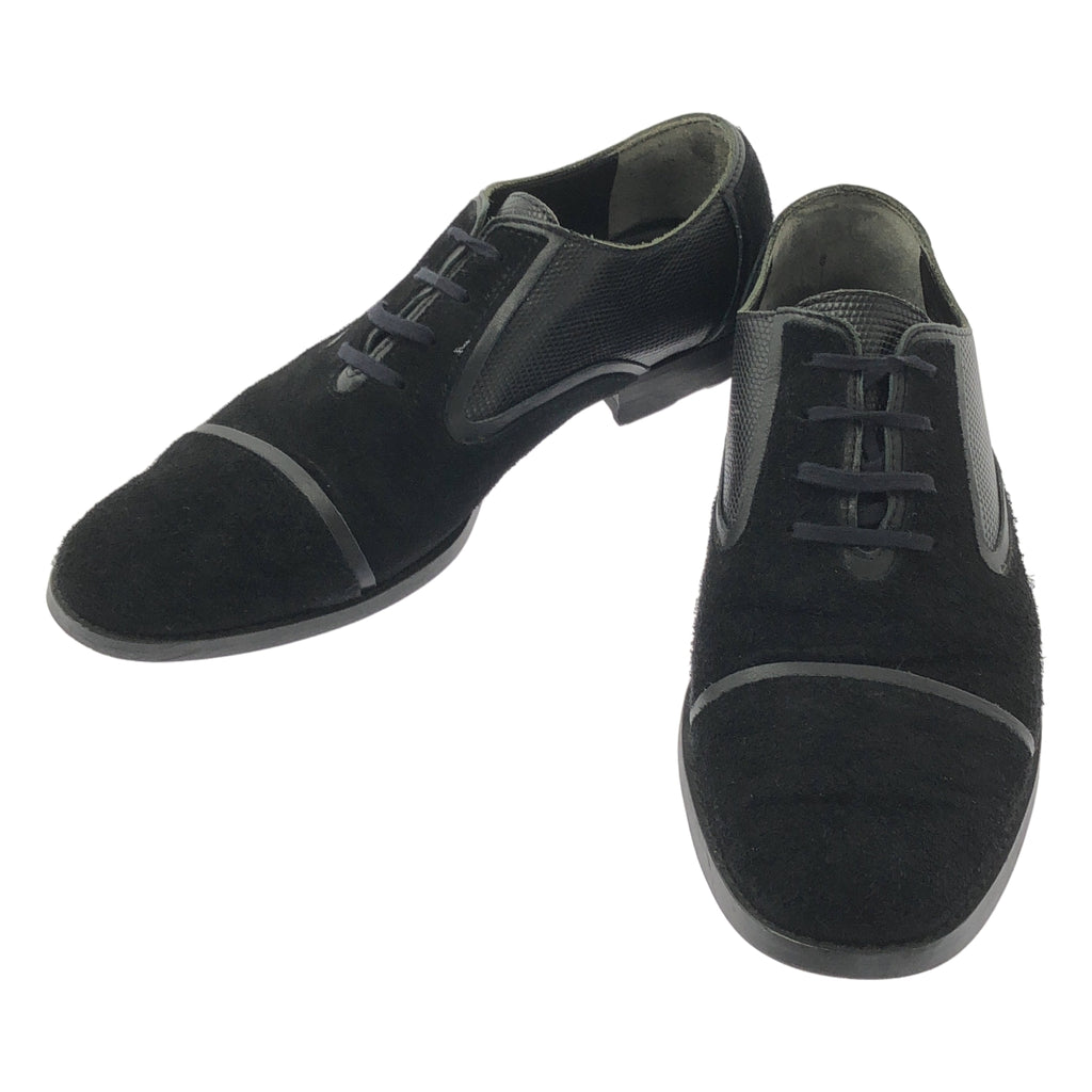 COMME des GARCONS / 콤데 갤슨 | 스웨이드 사이드 전환 스트레이트 칩 가죽 드레스 신발 | 23.5 |