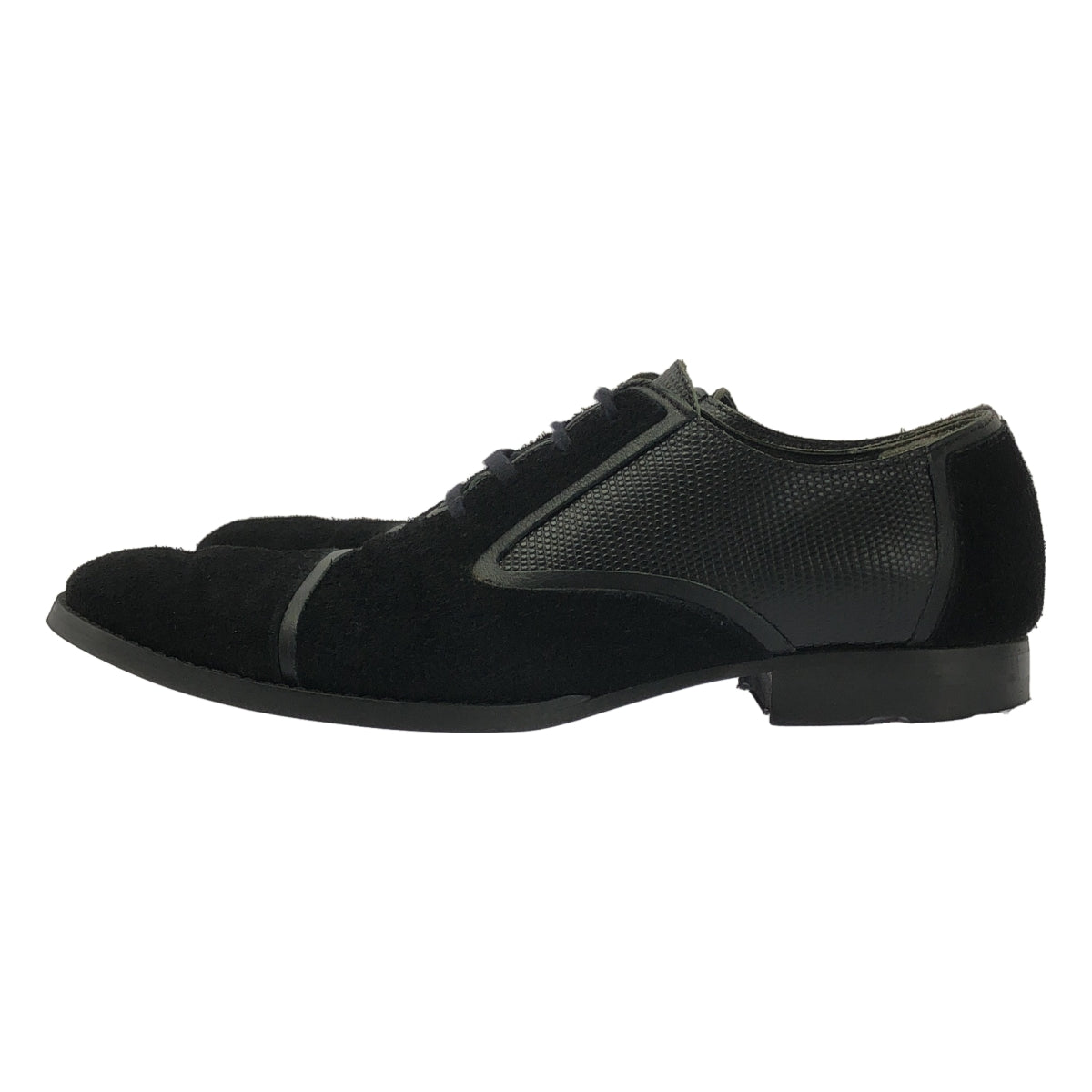 COMME des GARCONS / 콤데 갤슨 | 스웨이드 사이드 전환 스트레이트 칩 가죽 드레스 신발 | 23.5 |