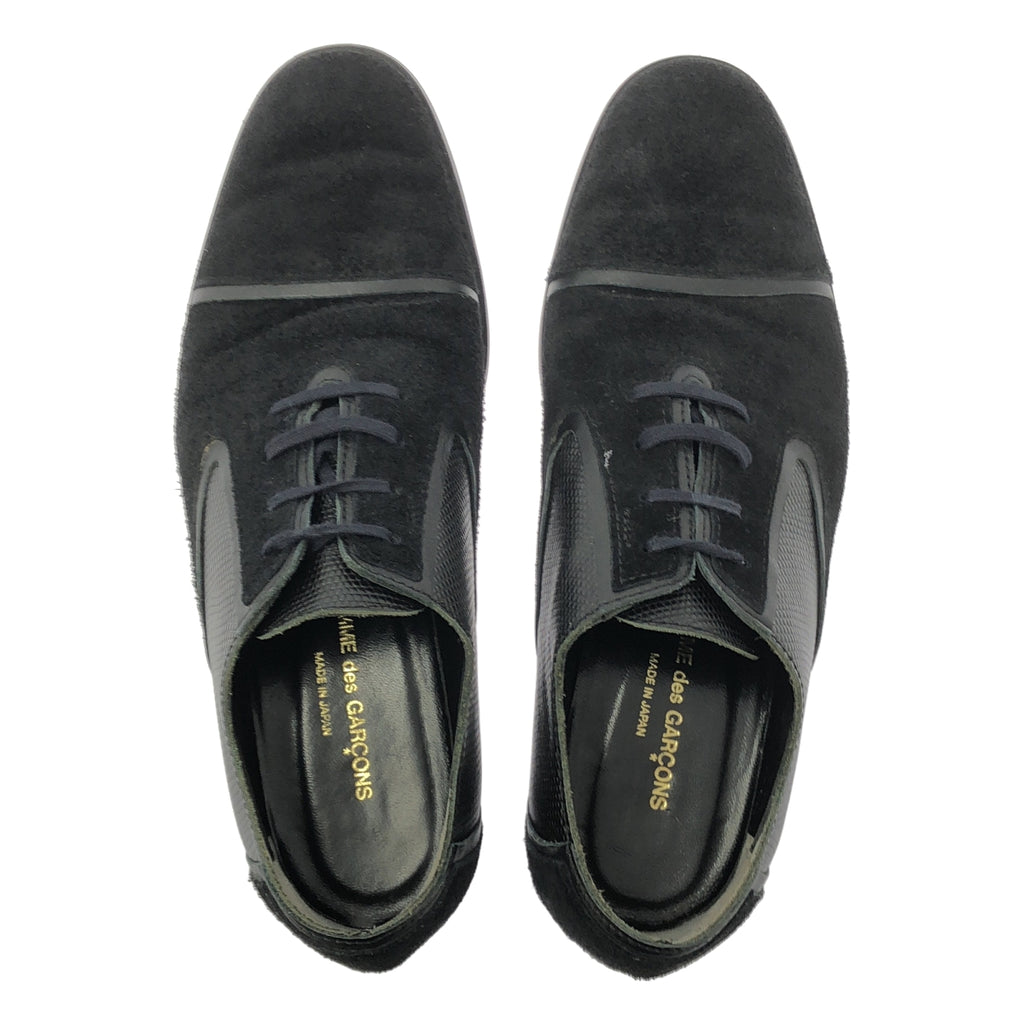 COMME des GARCONS / 콤데 갤슨 | 스웨이드 사이드 전환 스트레이트 칩 가죽 드레스 신발 | 23.5 |