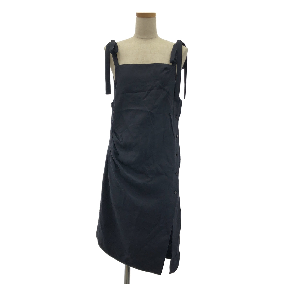 Edition / Edition Tomorrowland | 2024 秋冬 | 醋酸纖維斜紋圍裙上衣 | F 碼 | 黑色 | 女款