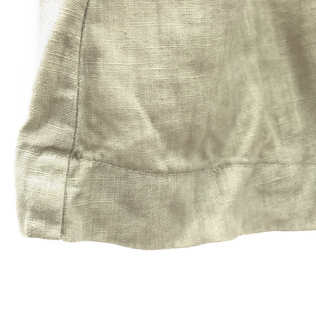 nest robe / ネストローブ | リネン バンドカラー ラッフル袖 ワンピース | F | グレー | レディース